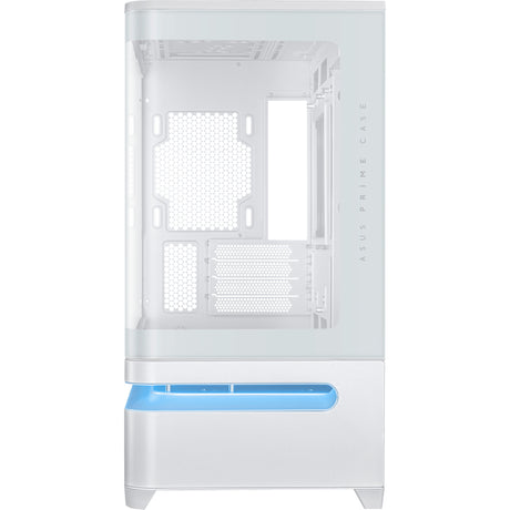 Asus Prime Ap202 Midi-Tower-Gehäuse (Weiß | 2x USB-A | 1x USB-C | RGB | Gehärtetes Glas)