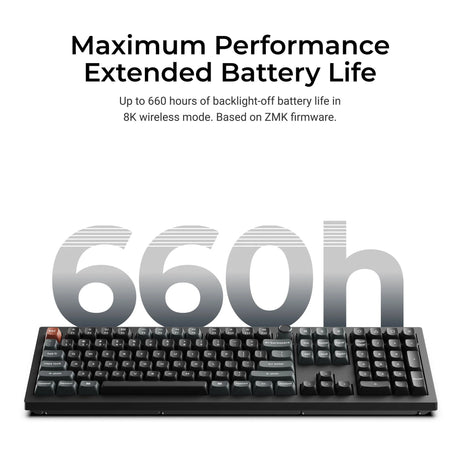 Keychron v6 ultra 8k wireless custom mechanical keyboard (zwart, us lay-out (qwerty), silk pom brown, 100%, rgb, hot swap, 2.4 ghz | bluetooth 5.3 | usb-c)