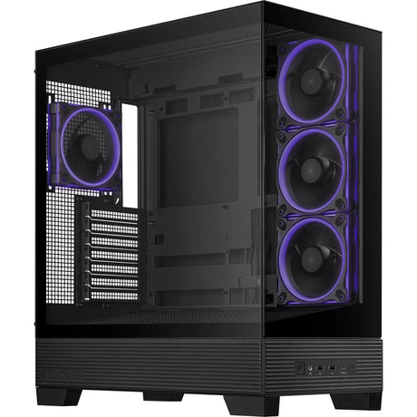 Asus a31 plus Midi-Tower-Gehäuse (schwarz | 2x USB-A | 2x USB-C | gehärtetes Glas)