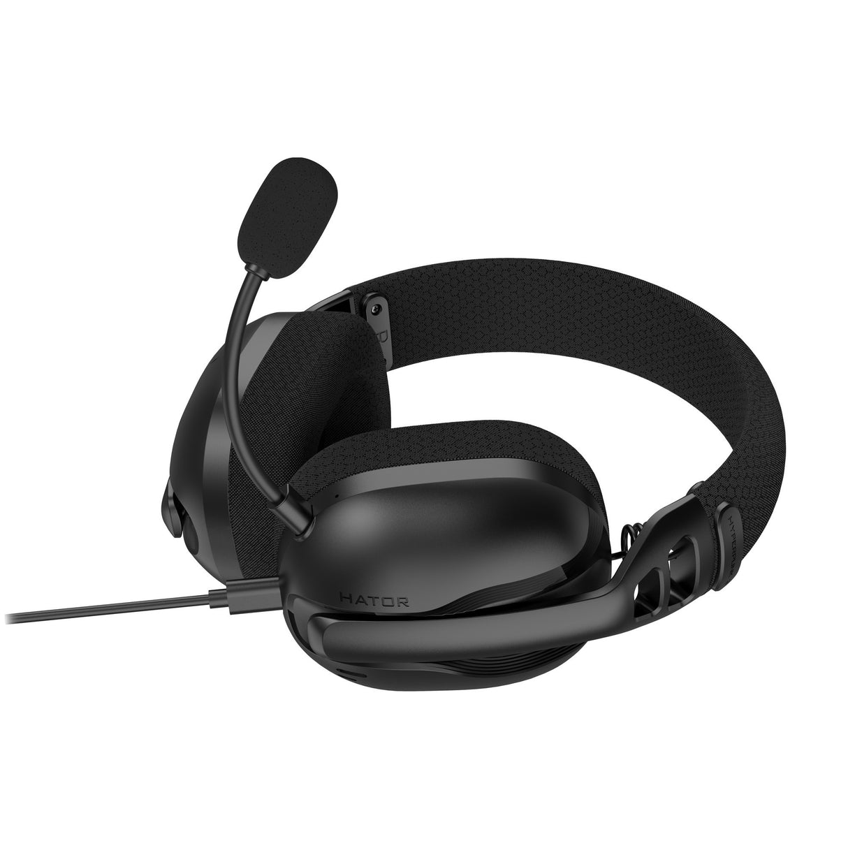 Hator hyperpunk 3 usb over-ear gaming headset (zwart, virtual 7.1 surround sound, usb-a usb-c bluetooth)