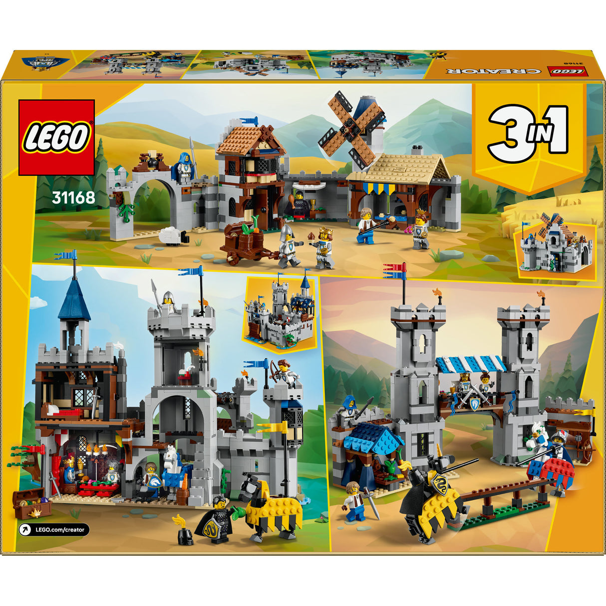 Lego Creator 31168 mittelalterliche Burg mit Rittern zu Pferd