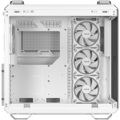 Asus TUF Gaming GT502 Horizon ArGB Midi-Tower-Gehäuse (weiß | 3x USB-A | 1x USB-C | gehärtetes Glas)