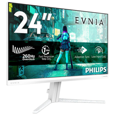 Philips evnia 24m2n3201pl 23.8 monitor (wit, 1x displayport, 1x hdmi, 260 hz (oc))