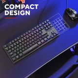 Trust GXT 833 Thado-Tastatur mit TKL-Beleuchtung (schwarz, US-Layout (QWERTY), 80 % (TKL), RGB)