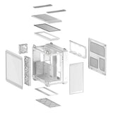 Asus TUF Gaming GT502 Horizon ArGB Midi-Tower-Gehäuse (weiß | 3x USB-A | 1x USB-C | gehärtetes Glas)
