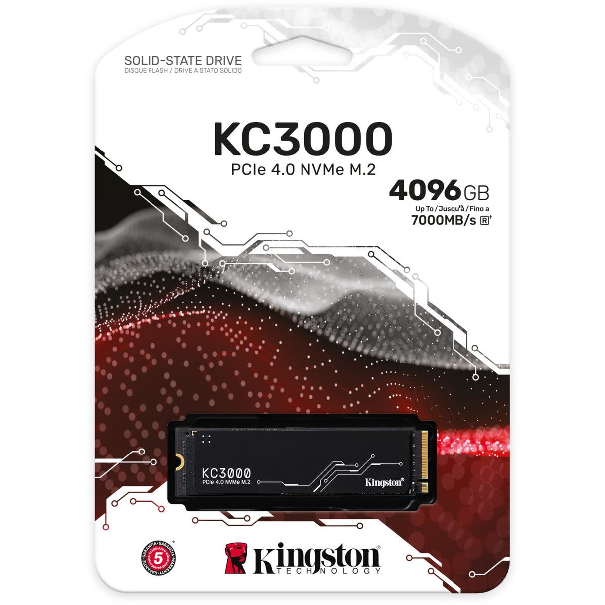 Kingston KC3000 4 TB SSD (Schwarz, Skc3000S 4096G, PCIe 4.0 NVMe, M.2 2280)