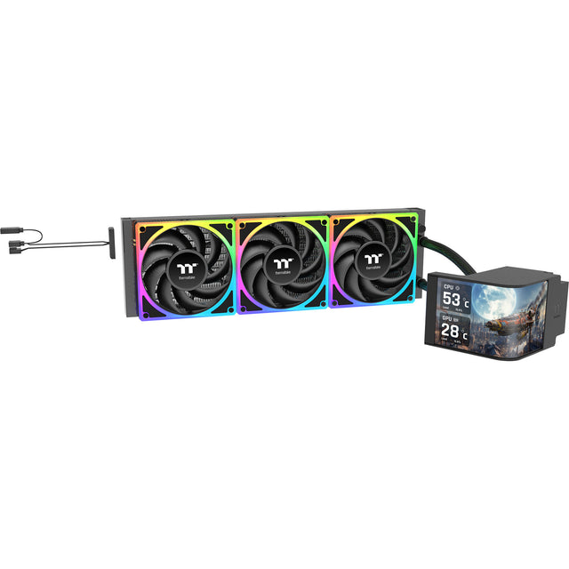 Thermaltake Magcurve 360 Ultra Arbb Sync AIO Flüssigkeitskühler Wasserkühlung (Schwarz)