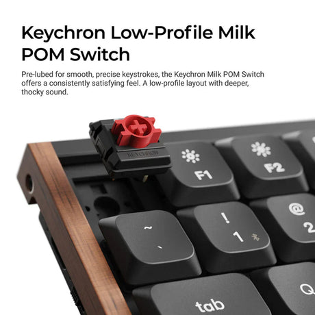 Keychron K3 Max SE QMK kabellose, benutzerdefinierte mechanische Tastatur (schwarz, US-Layout (QWERTY), Milchpommelbraun, 75 %, RGB, Hot-Swap, 2,4 GHz | Bluetooth 5.3 | USB-C)
