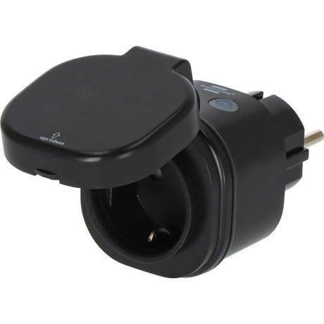 Brennerstuhl Connect Smart Plug WA 3600 XS03 für Outdoor IP44 Steckdosenleiste (schwarz, 2,4 GHz WLAN, Alexa, Google, Matter)