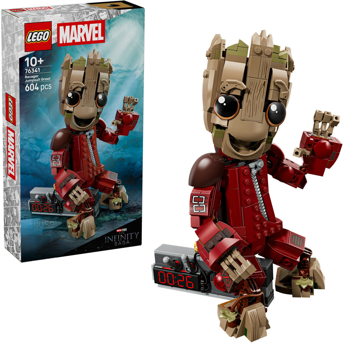 Lego Marvel Large im Ravager-Overall – baubares Superheldenspielzeug für Kinder – 76341