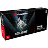 Powercolor Radeon RX 9070 Gre Hellhound 12GB GDDR6 Grafikkarte (schwarz, RDNA4, 3x Display Port, 1x HDMI 2.1)