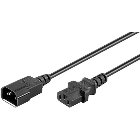 Goobay c14 > c13 Stromkabel Verlängerungskabel (schwarz, 5 Meter)
