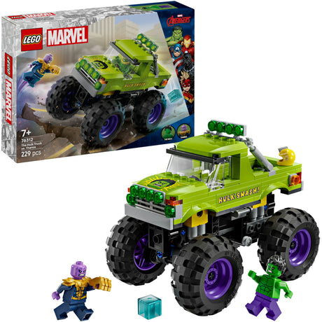 Lego Marvel: Hulk Truck vs. Thanos – Superhelden-Spielzeug – 76312