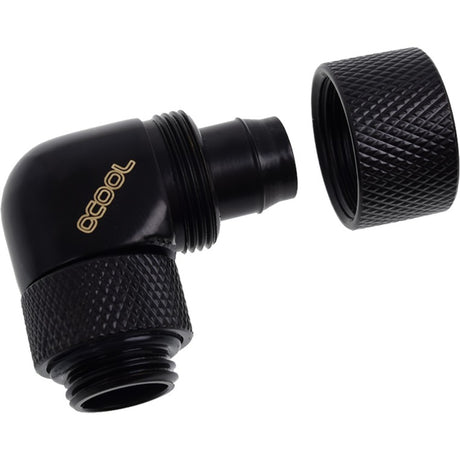Alphacool Eiszapfen 13 10mm Klemmverschraubungsanschluss (schwarz, auf der Gewindeseite drehbar)