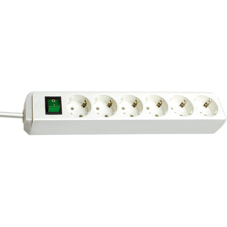 Brennerstuhl Eco-Line mit Schalter 6-fach weiß 3 m h05vv-f 3g1,5