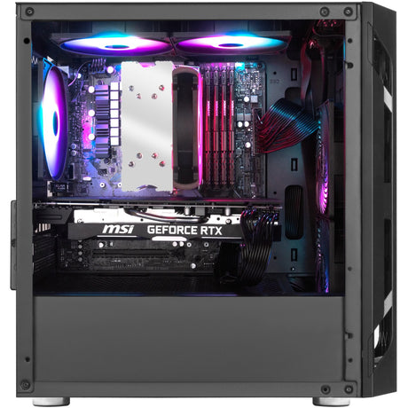 Silverstone sst-fah1mb-pro Midi-Tower-Gehäuse (schwarz | 3x USB-A | RGB | gehärtetes Glas)