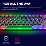 Trust Trust GXT 867 Acira 60 % mechanische Mini-Gaming-Tastatur