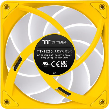Thermaltake ct120 ex argb sync pc cooling fan bumblebee (3-fan pack) case fans (geel, 3 stuks, 120 x 120 x 25 mm, pwm)