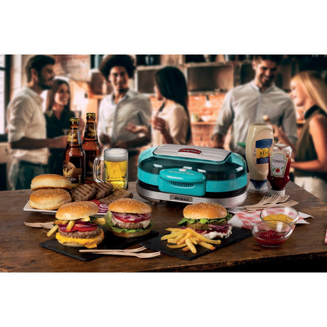 Ariete Party Time Hamburger Maker 0205 01 elektrische Grillplatte (hellblau weiß)