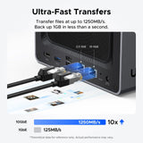 Ugreen nasync dxp4800 plus (grijs, 1x 2,5gbe, 1x 10gbe, hdmi, usb-c)