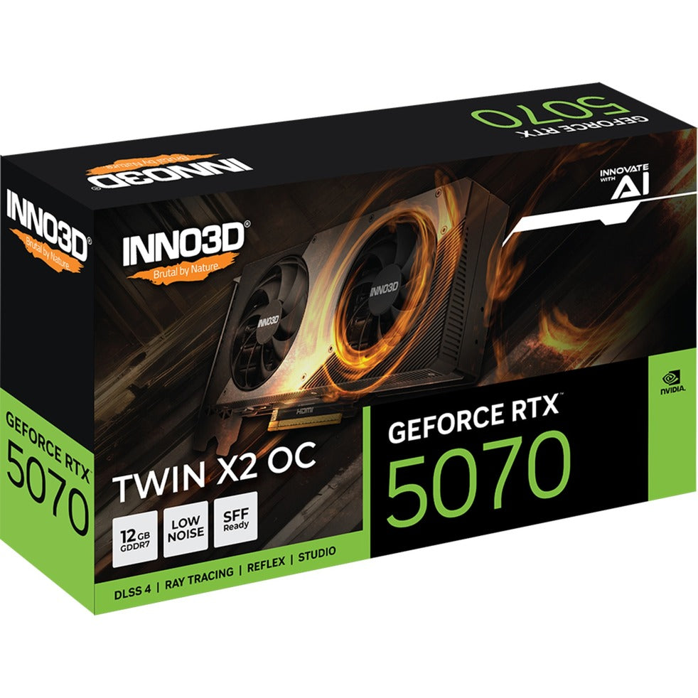 Inno3d Geforce RTX 5070 Twin x2 OC Grafikkarte (schwarz, DLSS 4, 3x Display Port, 1x HDMI 2.1)