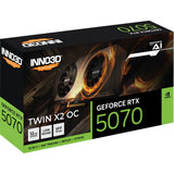 Inno3d Geforce RTX 5070 Twin x2 OC Grafikkarte (schwarz, DLSS 4, 3x Display Port, 1x HDMI 2.1)