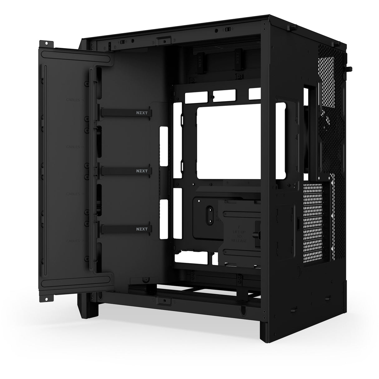 Nzxt h9 flow Midi-Tower-Gehäuse (schwarz (matt) | 2x USB-A | 1x USB-C | gehärtetes Glas)