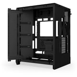 Nzxt h9 flow Midi-Tower-Gehäuse (schwarz (matt) | 2x USB-A | 1x USB-C | gehärtetes Glas)