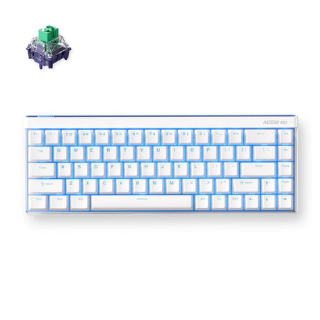 Mchose Ace 68 Air Hall-Effekt-Magnetschalter-Gaming-Tastatur (weiß, US-Layout (QWERTY), Kailh Magnetic God, 65 %, RGB, Hot-Swap, PBT-Tastenkappen, USB-C, Hall-Effekt-Sensor)