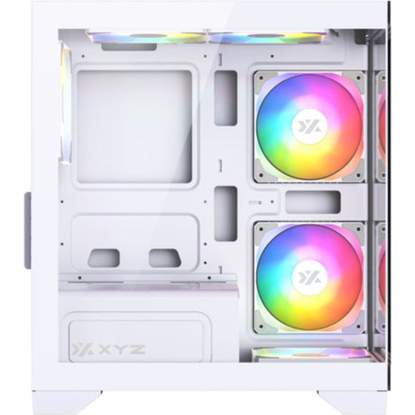 Xyz PC Gear Titanium View Lite Midi-Tower-Gehäuse (weiß | 2x USB-A | gehärtetes Glas)