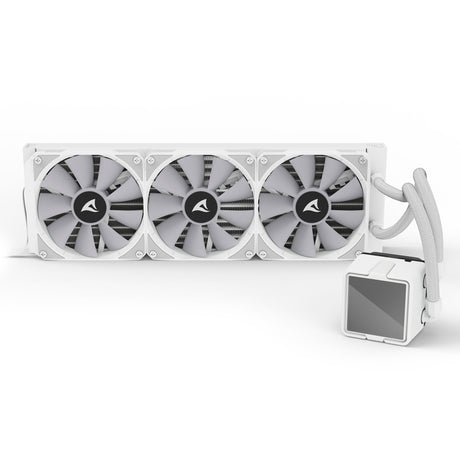 Sharkoon S100 ArGB Wasserkühlung (weiß, 4-Pin-PWM-Lüfteranschluss)