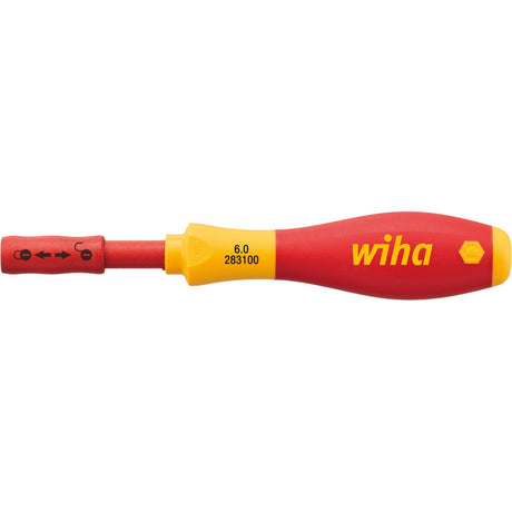 Wiha Schraubendreher mit Bithalter Soft Finish Electric Slimvario (Rot Gelb)