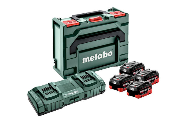 Metabo batterij 18v 8,0ah lihd x4 +lader asc 145 duo