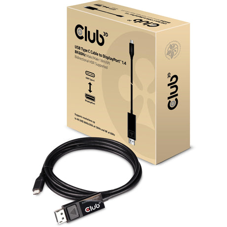Club 3D USB-C > DisplayPort 1.4 Adapter (schwarz, 1,8 Meter)