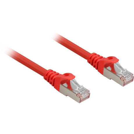 Sharkoon Netzwerkkabel SFTP, RJ-45 mit Cat.6a (rot, 0,5 Meter, halogenfrei)