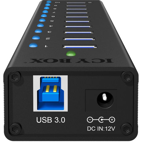 Icy Box ib-ac6110 USB-Hub (schwarz, 10x USB 3.0 Ports)