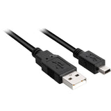Sharkoon USB-A 2.0 > Mini USB-B Kabel (schwarz, 0,5 Meter, doppelte Abschirmung)
