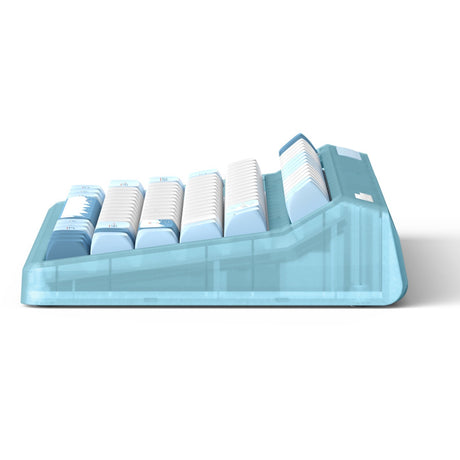Iqunix OG80 Wintertide kabellose mechanische Tastatur (Hellblau, US-Layout (QWERTY), Iqunix Moonstone, 80 % (TKL), RGB-LEDs, Hot-Swap-fähig, PBT, 2,4 GHz | Bluetooth 5.1 | USB-C)