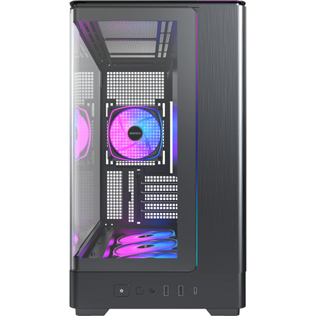 Montech King 15 Pro Midi-Tower-Gehäuse (schwarz | 2x USB-A | 1x USB-C | RGB | Fenster)