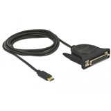 Delock USB-C 2.0 Männlich> 1 x Parallel DB25 Frauen