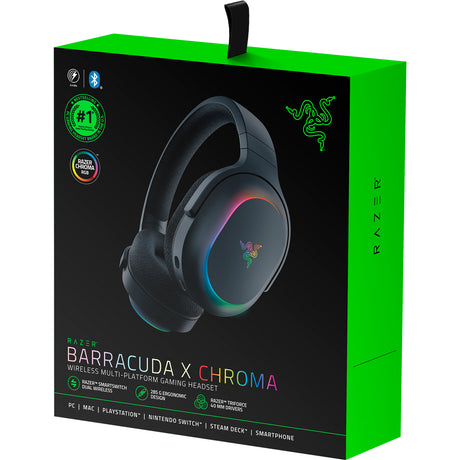 Razer Barracuda X Chroma Over-Ear-Gaming-Headset (schwarz, USB-Dongle, Bluetooth)