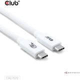 Club 3D USB-C 80 Gbit/s zertifiziertes 240 W 8K 240 Hz Kabel (weiß, 1,2 m)