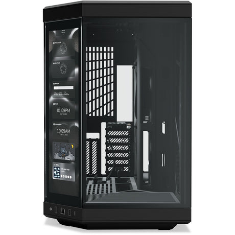 Hyte y70 Touch Infinity Midi-Tower-Gehäuse (schwarz | 2x USB-A | 1x USB-C | gehärtetes Glas)
