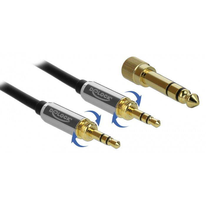 Delock-Stereo-Kabel 3,5 mm 3 Pin-Stecker> 3,5 mm 3 Pin-St.