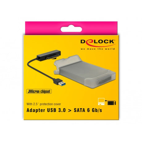 Delock USB-A 3.2 Konverter > SATA 22-Pin Stecker (schwarz, 0,15 Meter)