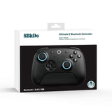 8bitdo ultimate 2 bluetooth controller (zwart, pc, switch 2, bluetooth usb-c 2.4 ghz)