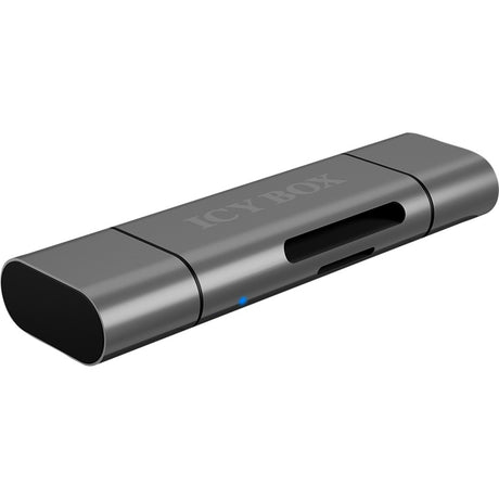 Icy Box IB-CR200-C Externer Kartenleser mit Multi-USB-Anschluss Kartenleser (Anthrazit)