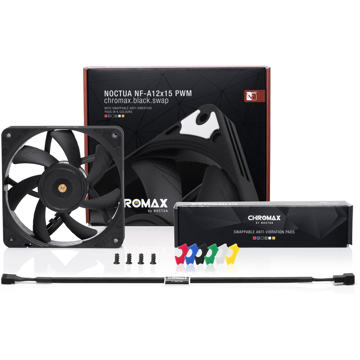 Noctua nf-a12x15 pwm chromax.black.swap