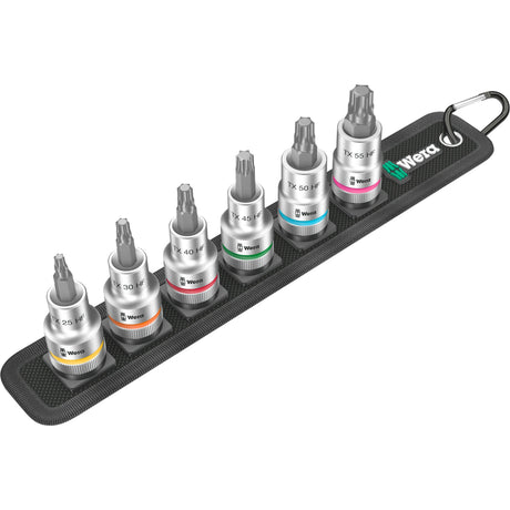 Wera Belt C 3 Zyklop Steckschlüsselsatz, 1 2 Steckschlüssel (schwarz, 6-teilig, mit Haltefunktion)