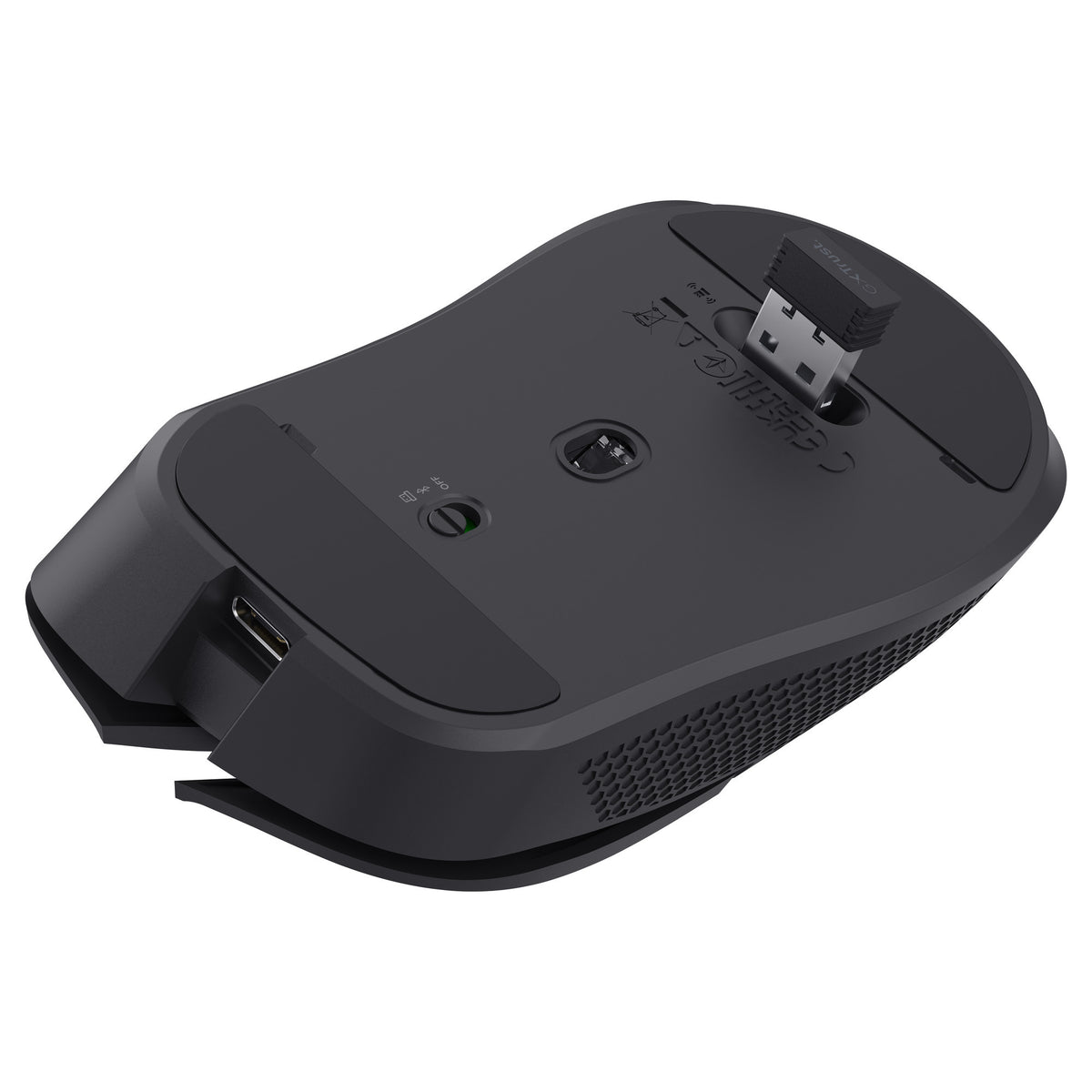 Trust GXT 931 YBar kabellose Gaming-Maus (schwarz, 200–7.200 dpi, 2,4 GHz Bluetooth USB)